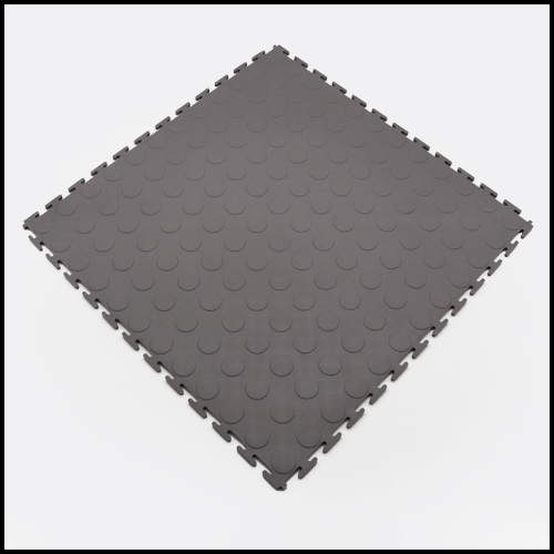 PVC click tiles nubby light grey